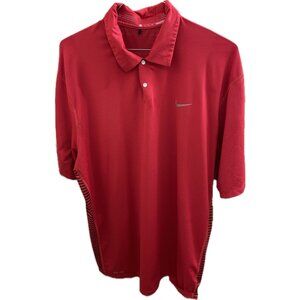 Nike Tiger Woods Collection XL Red/Black Stripe Fade Polo Shirt 585786-680 Rare